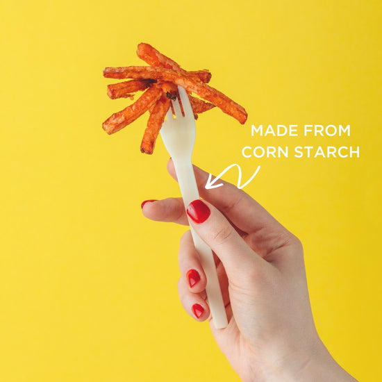 Hand and Fork Yellow
