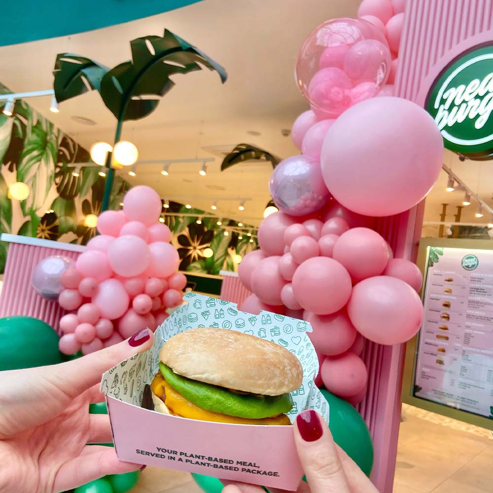 Canary Wharf store with balloons